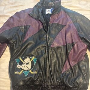 Mighty Ducks Vintage Leather Jacket